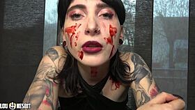 psycho lou nesbit and lia louise give DIRTY femdom JERK OFF instructions