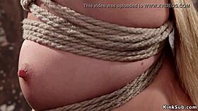 flexible blonde with big ass gets tormented in bdsm session