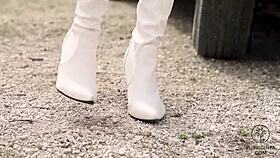 Asian Putri Cinta Gropes Her Round Tits and Wet Pussy