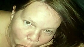 Milf gives full blowjob with cumshot