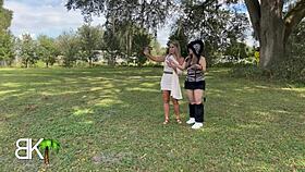 Slutty Influencers Suck Cock For Halloween Escape