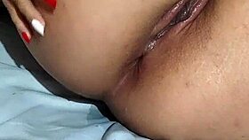 Watch this latina babe caress and masturbate her juicy pink pussy with intense passion!