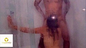 Fucking blonde wife in bathroom passionately