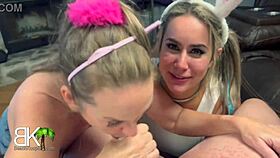 Hot Milf Stepmom Shows Stepdaughter Sucking And Riding Neighbor's Cock