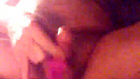 Cum shot splattered on floor with toy play