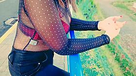 Hey, check out this curvy latina teen 18+ turning tricks outdoors, horny and hardcore with her big ass! 😏💦