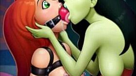 compilation of shego and kim possible in rule 34 cartoon style