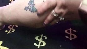 oiled calves on muscular milf