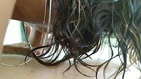 I'm gettin' excited watchin' our own video - POV cum in mouth