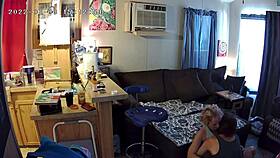 Couples engage in tantric yoga healing on hidden camera.