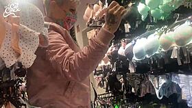 I feel the remote toy buzzing in my pussy at the shopping center, leading to an intense orgasm outdoors.