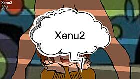 Velma explores a mysterious cartoon world in anime hentai style