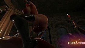 Dominatrix with huge tits and ass in 3D VR 😈