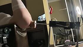 i feel submissive in tight bodysuit getting fucked by huge dildo