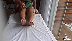 filming client with beautiful breasts and tight vagina tantric massage real video