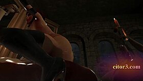 Dominatrix with huge tits and ass in 3D VR 😈