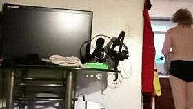 she cleans and changes her clothes