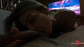 Naughty Blonde Latina Sucks Cock With Rage