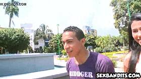 my innocent colombian teen babe is so tender and shy with big tits.