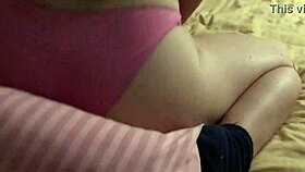 Why don't you watch these lesbians tribbing to orgasm on that pillow?