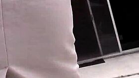 Asian Amateur Masturbates In Lingerie At Outdoor Office Pov