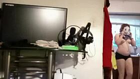 she cleans and changes her clothes