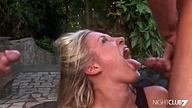 fairy rides cock in threesome cumshot