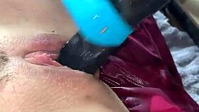 Couple explores toys leading to squirting in interracial amateur session