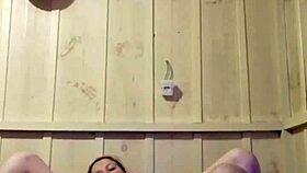 young girl removes her anal plug and slowly sits her tight ass on the hard cock