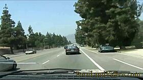 Brunette teen with big tits gets fucked for cash