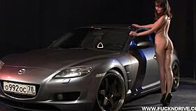 18+ teens masturbating in a group at the car wash on Fuckndrive.com