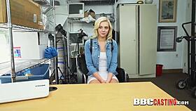 I stuff that slutty blonde's mouth and cunt with my big black cock