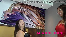 Bruna Paz bent over for doggystyle fingering and orgasm