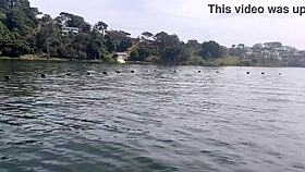 She deepthroats the bodybuilder's swollen pussy.