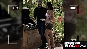 Alina Lopez, hot brunette Latina, gets licked and blown in doggystyle behind scenes