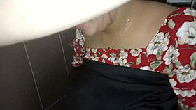 Young Brunette Neighbor Pees and Receives Cum in Mouth