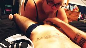 Blonde BBW wife cums hard!