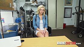 I stuff that slutty blonde's mouth and cunt with my big black cock