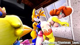 Yo, these horny princesses are craving some wild anal action!