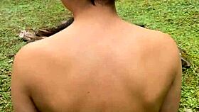 young beauty in nature sucks with comic humor