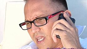 Does this busty stepmom ride your dick outdoors?