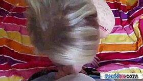 Sweet blonde girlfriend narrates her intense oral session with a massive cock