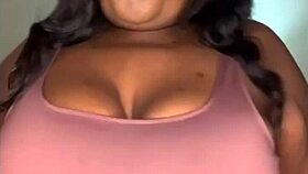 big lizz shows off her ebony boobs