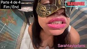 Latina amateur drinks cum from monster cock 😏