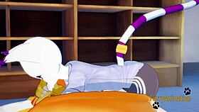 Digimon Yaoi - Renamon & Gatomon Suck and Ride Bareback with Creampie!