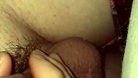 powerful cumshot lands on her juicy ass booty