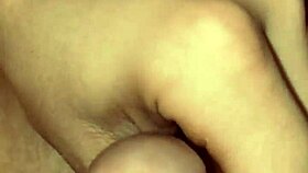 powerful cumshot lands on her juicy ass booty