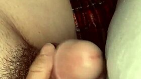 powerful cumshot lands on her juicy ass booty