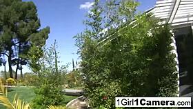 Briana blair relaxes outdoors alone