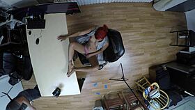 Dayanara performs footjob in pov style